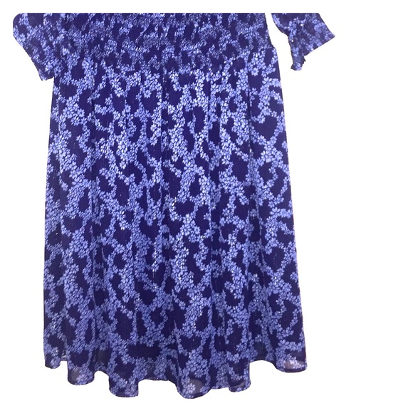 MICHAEL KORS navy BLUE sparkly long sleeve DRESS - Picture 3 of 8